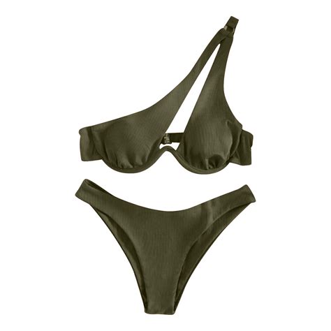 Msjuheg Halter String Bathing Suit For Women Bikini Boho Swimsuits For Women High Cut Swimsuit