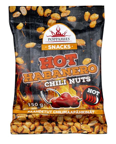 K P Poppamies Poppamies Hot Habanero Chili Nuts G Grillkung Se