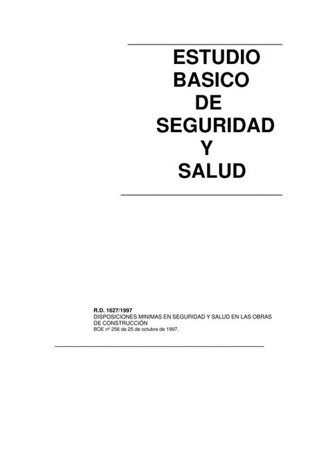 Pdf Estudio Basico De Seguridad Y Salud Ofician Pdfslide Net