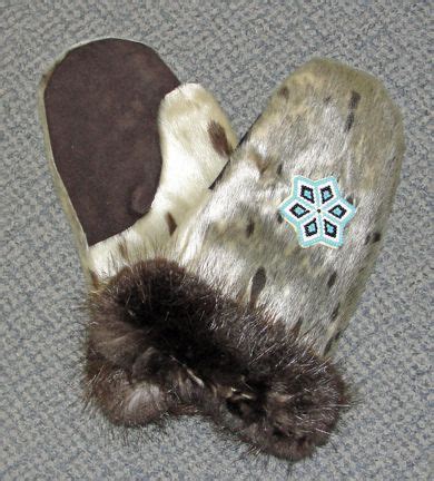 YUPIK MITTENS FROM SEALSKIN WITH BEADWORK http://www.alaskanativearts ...