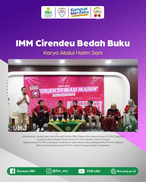 Imm Cirendeu Bedah Buku Karya Abdul Halim Sani Fkm Umj