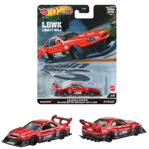 HOT WHEELS LBWK LB ER34 SUPER SILHOUETTE NISSAN SKYLINE MOUNTAIN DRIFTERS PREMIUM 2022 LIBERTY