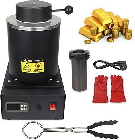 1800w Electric Gold Melting Furnace2102℉ Digital Metal Smelting Machinemetal Casting Kit With