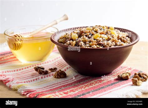 Kutia or kutya is a ceremonial grain dish with sweet gravy ...