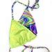 Reversible Triangle Slide Bikini Top In Glow Worm Lime Holographic W Glow Worm Straps 154671