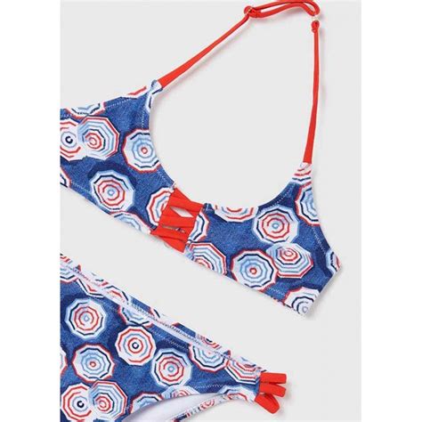 Mayoral Verano 2022 Bikini niña Estampado Sombrillas