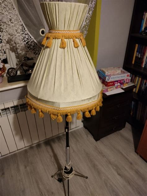 Lampa stojąca z abażurem prl Nowy Tomyśl OLX pl