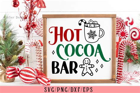 Hot Cocoa Bar Christmas Sign Svg Graphic By Atelier Design Creative Fabrica