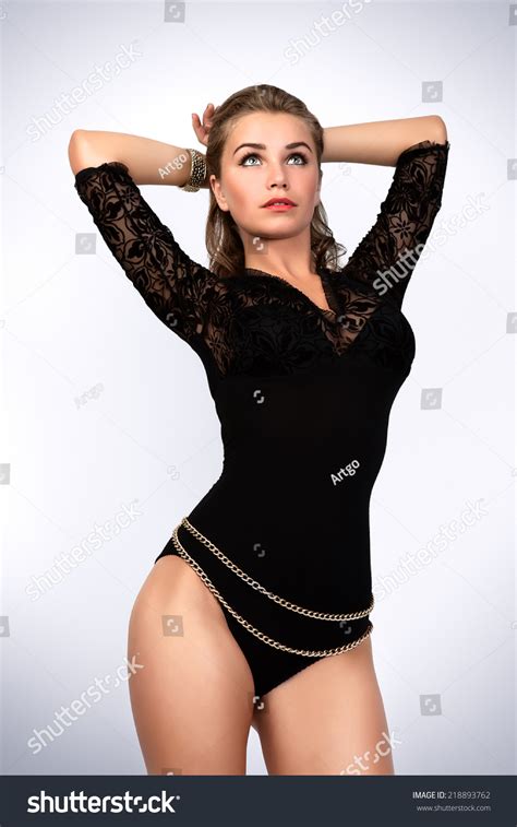 Studio Photo Sexy Woman Black Lingerie Stock Photo Shutterstock
