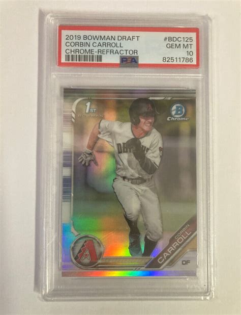 Corbin Carroll Bowman Draft Bdc Chrome Refractor St