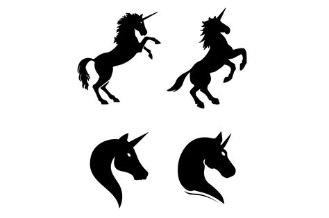 Unicorn Silhouette Vector Design Graphic By Uisahirsulaiman · Creative
