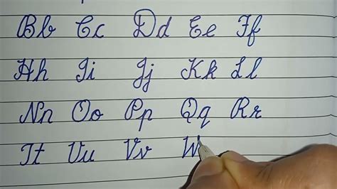 learn cursive writing      easy  capital small