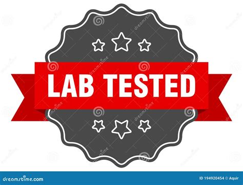 Lab Tested Label Lab Tested Isolated Seal Sticker Sign Stock Vector