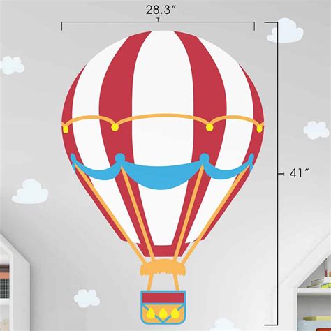 Large Hot Air Balloon Wall Decal Cardboard Cutout Standees