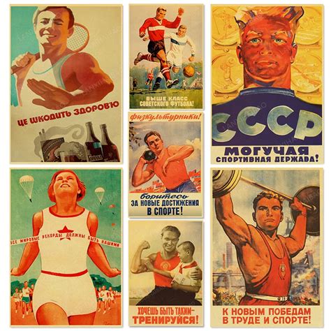 Cartazes De Papel Kraft Vintage Da Uni O Sovi Tica CCCP URSS Presidente