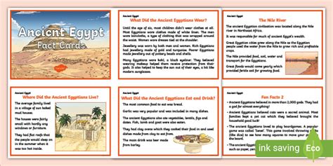 Ancient Egyptian Life Display Fact Cards (Teacher-Made)