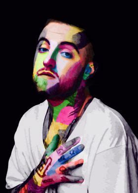 Mac Miller Poster Picture Metal Print Paint By Imad Wpap