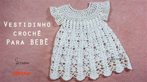 Vestidinhos Em Crochê Passo A Passo - VESTIDINHO EM CROCHÊ para BEBÊ passo a passo Professora Simone ...