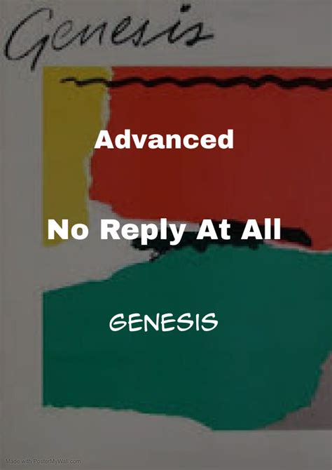 No Reply At All Genesis Tab And Notation Gregs Transcripts