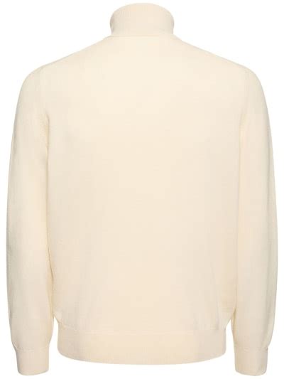 Pull over en cachemire à col roulé Brunello Cucinelli Homme