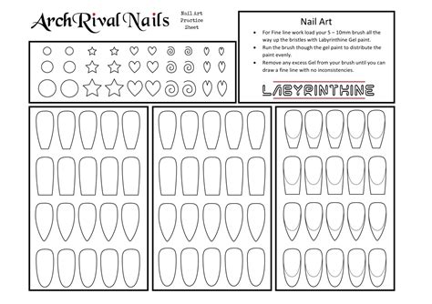 Free Practice Sheets Arch Rival Nails