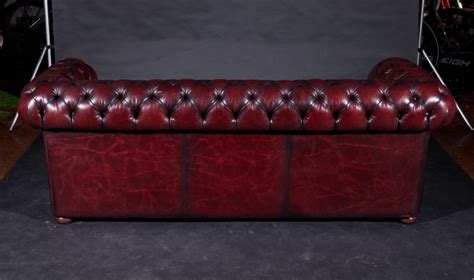 Chesterfield Cuir Bordeaux Haut De Gamme