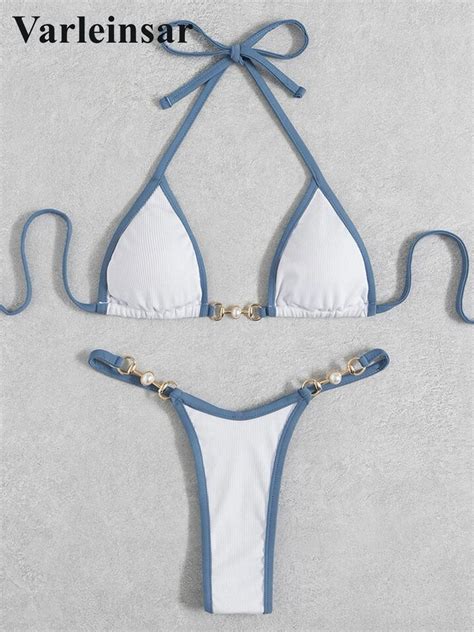 Badu bg Sexy Pearls Extreme Mini Micro Thong Bikini Дамски бански