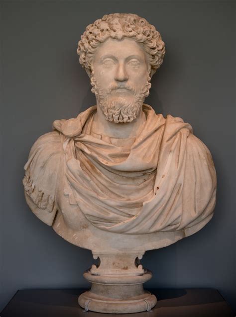 Portrait Bust Of Marcus Aurelius Ad Roman Marble Aic