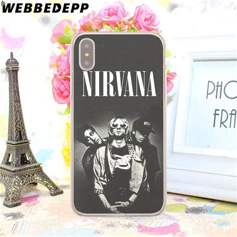 Webbedepp Nirvana Logo Hard Phone Case For Iphone X Xs Max Xr 7 8 6s