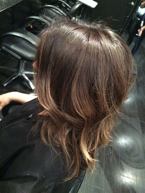 Rooty Brunette To Blonde Sombre With Long Layers And A Soft Undercut By