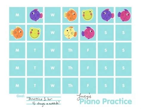 Printable Piano Practice Sheet