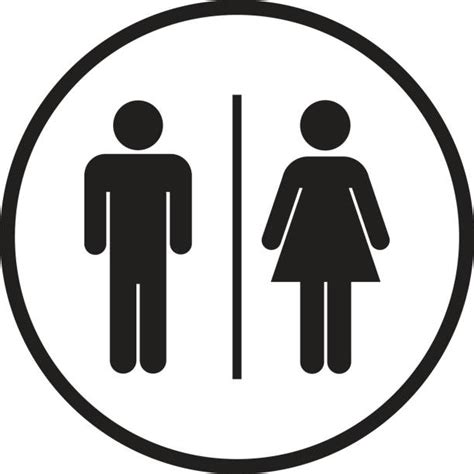 Commercial Restroom Signs Cartoon