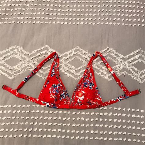 Swim Red Floral Bikini Piece Set Bikinishe Poshmark