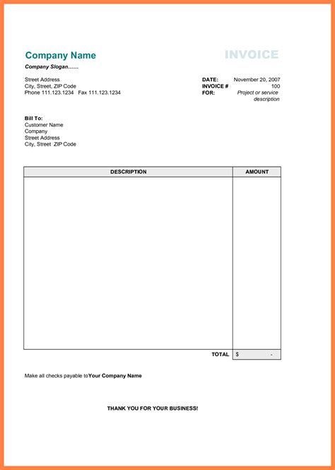 Printable Invoice Forms