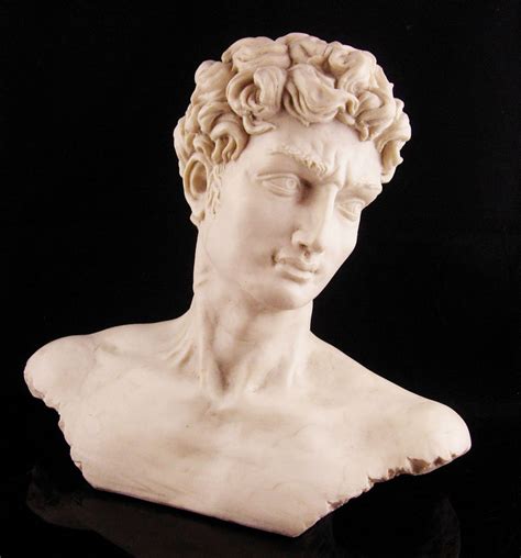 Vintage Nude Bust David Statue 11 Male Sculpture Etsy
