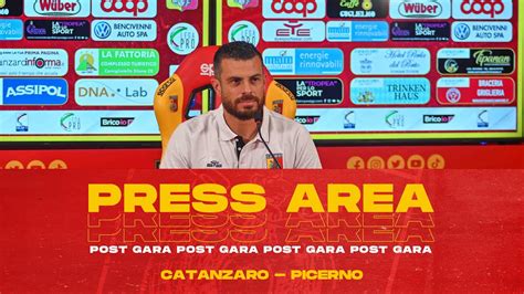 PRESS AREA MISTER MILANI NEL DOPO GARA DI CATANZARO PICERNO YouTube