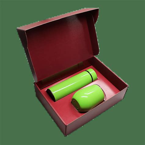 Набор Hot Box C red кофер термос с датчиком температуры салатовый купить с логотипом на