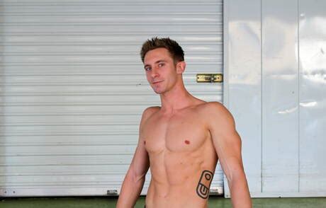 Muscular Trey Posing Naked And Showing Nice Ass Outside