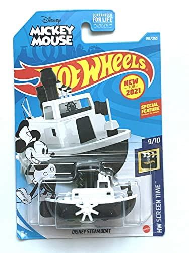 Hot Wheels Disney Mickey Mouse Steamboat Hw Screen Time Black And White Walmart