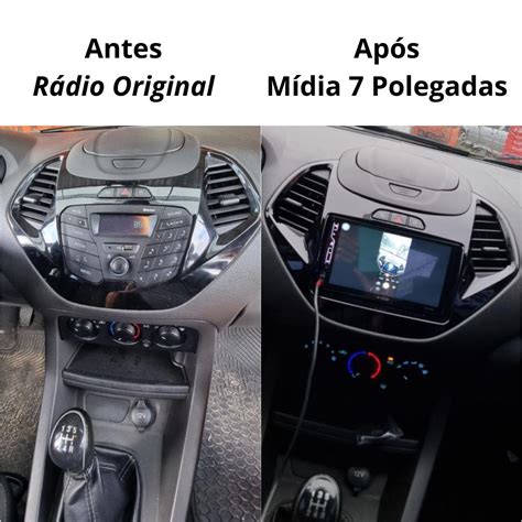 Moldura 2 Din Fiamon Ford Ka Ka 2015 Em Diante Black Piano