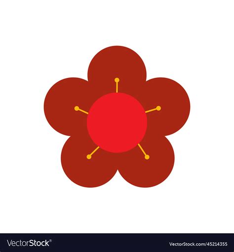 Chinese New Year Flower Royalty Free Vector Image