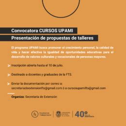 Convocatoria para presentación de propuestas de cursos UPAMI hasta el