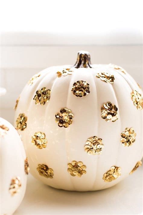 Diy Pumpkin Decoration Sequin Polka Dot Halloween Pumpkin Polka Dot