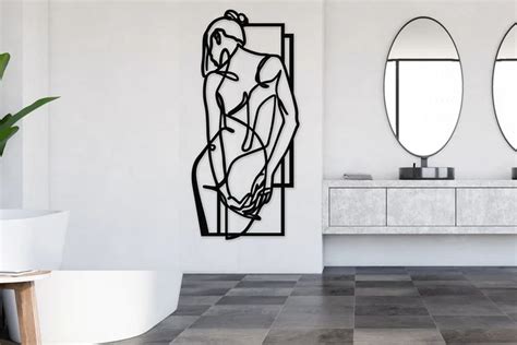 Naked Female Body Metal Line Art Nude Woman Silhouette For Etsy Line Art Nude Art Nude Woman