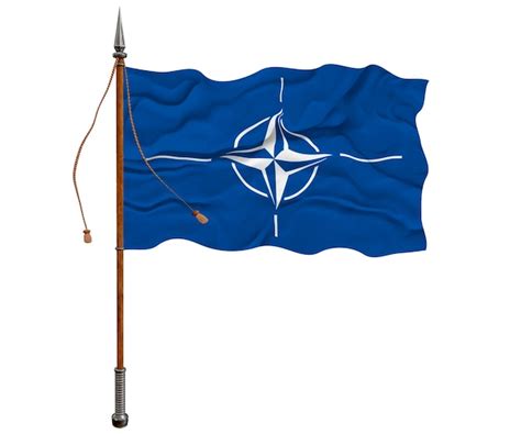 Premium Photo National Flag Of Nato Background With Flag Of Nato