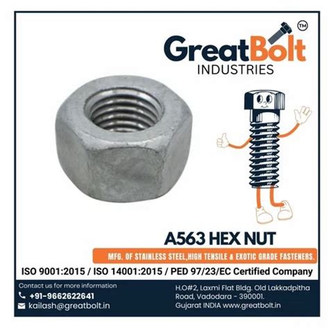 Hexagonal Broaching ASTM F594 Stainless Steel Nuts ASTM F594M