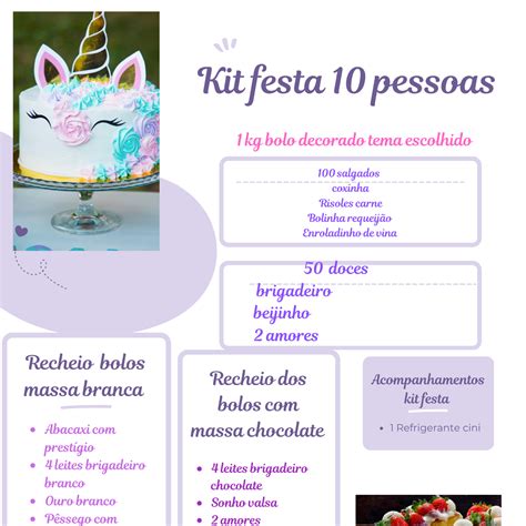 Festejante Guia Da Confeitaria Kit Festa 10 Pessoas