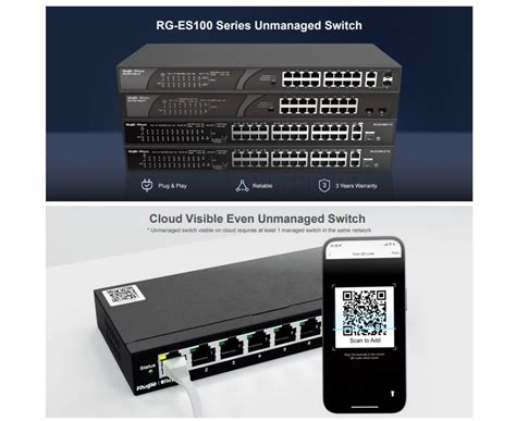 Ruijie RG-ES110D-P 8 Port 100Mbps Desktop Unmanaged POE Switch