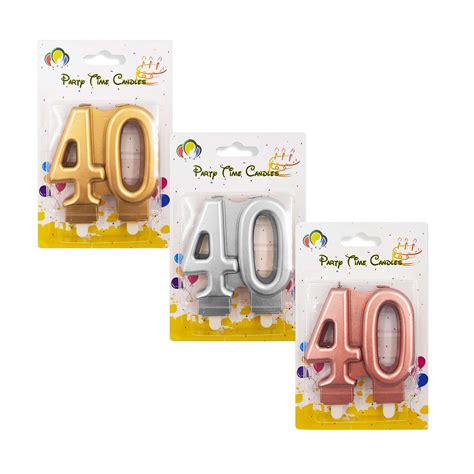 Number 40 Candle Birthday Candle Party Time Dubai