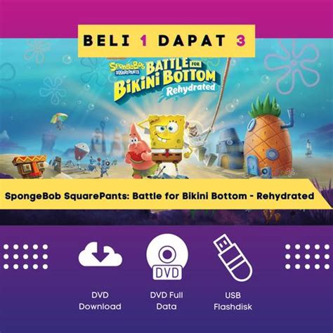 Jual SpongeBob SquarePants Battle For Bikini Bottom Rehydrated GAME PC DVD DL GB